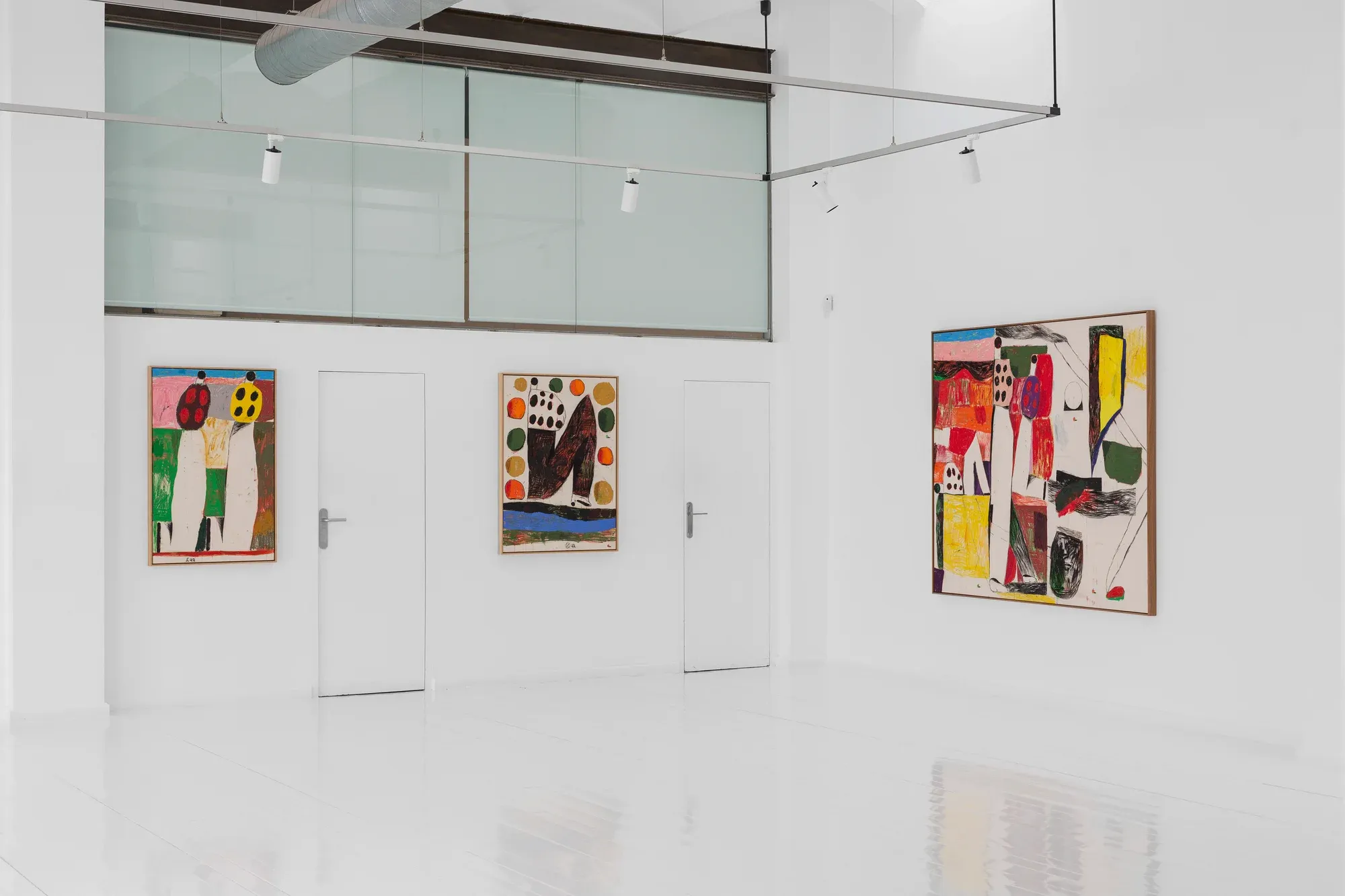 sune christiansen's "the leftovers" exhibition at alzueta gallery in barcelona, showcasing bold abstract paintings and contemporary art