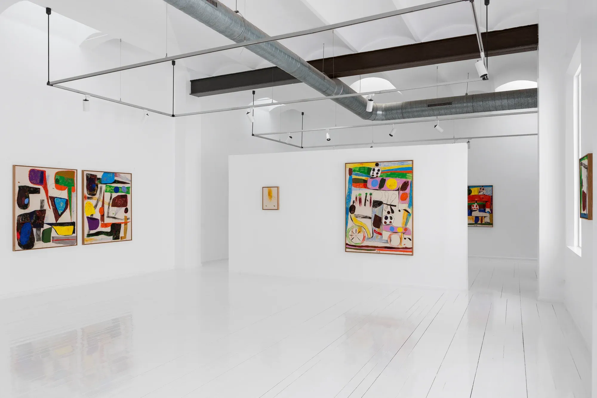 sune christiansen's the leftovers exhibition at alzueta gallery in barcelona, showcasing bold abstract paintings and contemporary art