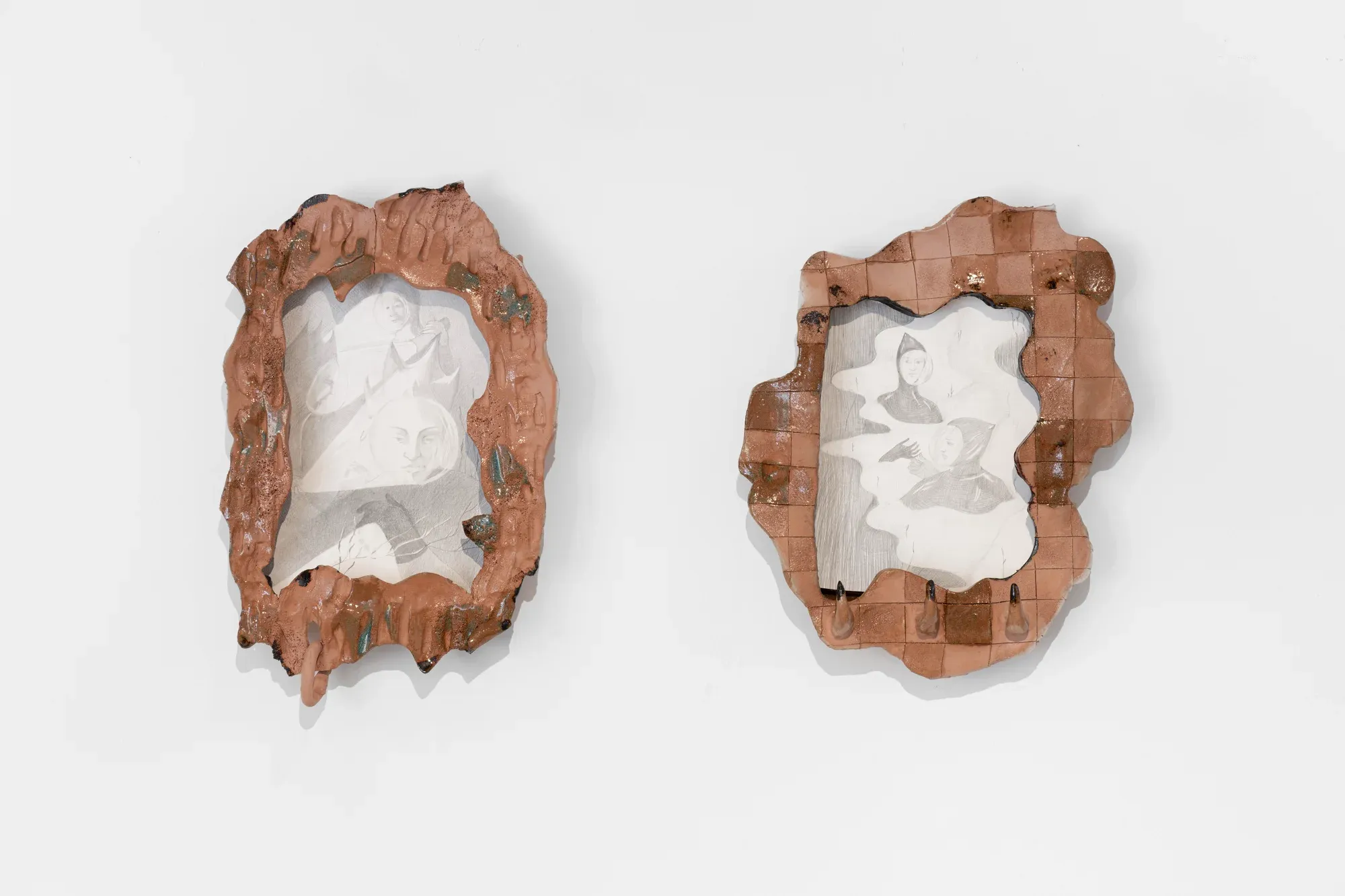 anna bochkova combines historical imagery with modern clay frames at tomas umrian contemporary