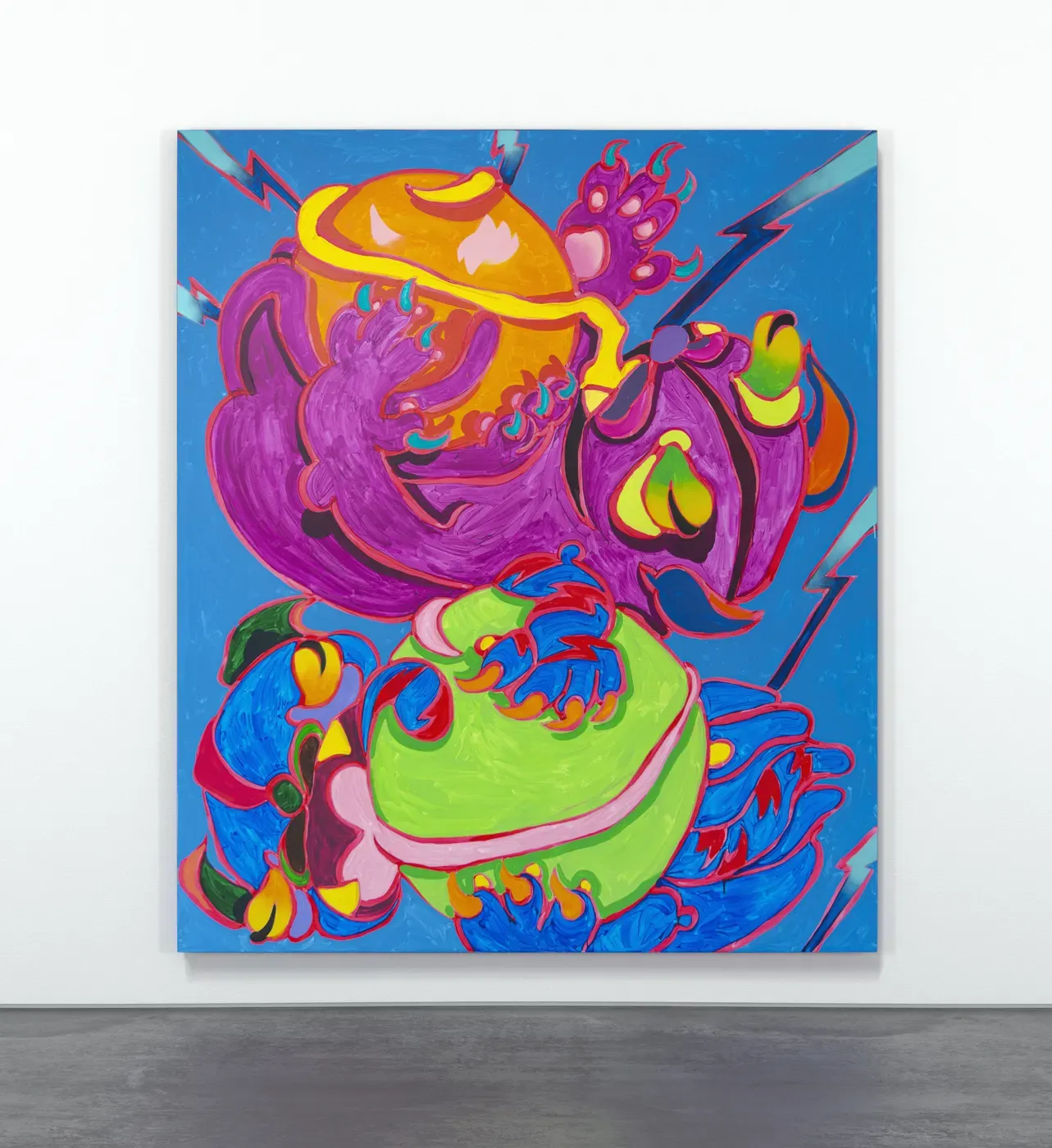 mira makai, new faces in contemporary art 2024, vibrant abstract composition in bold colors and organic forms