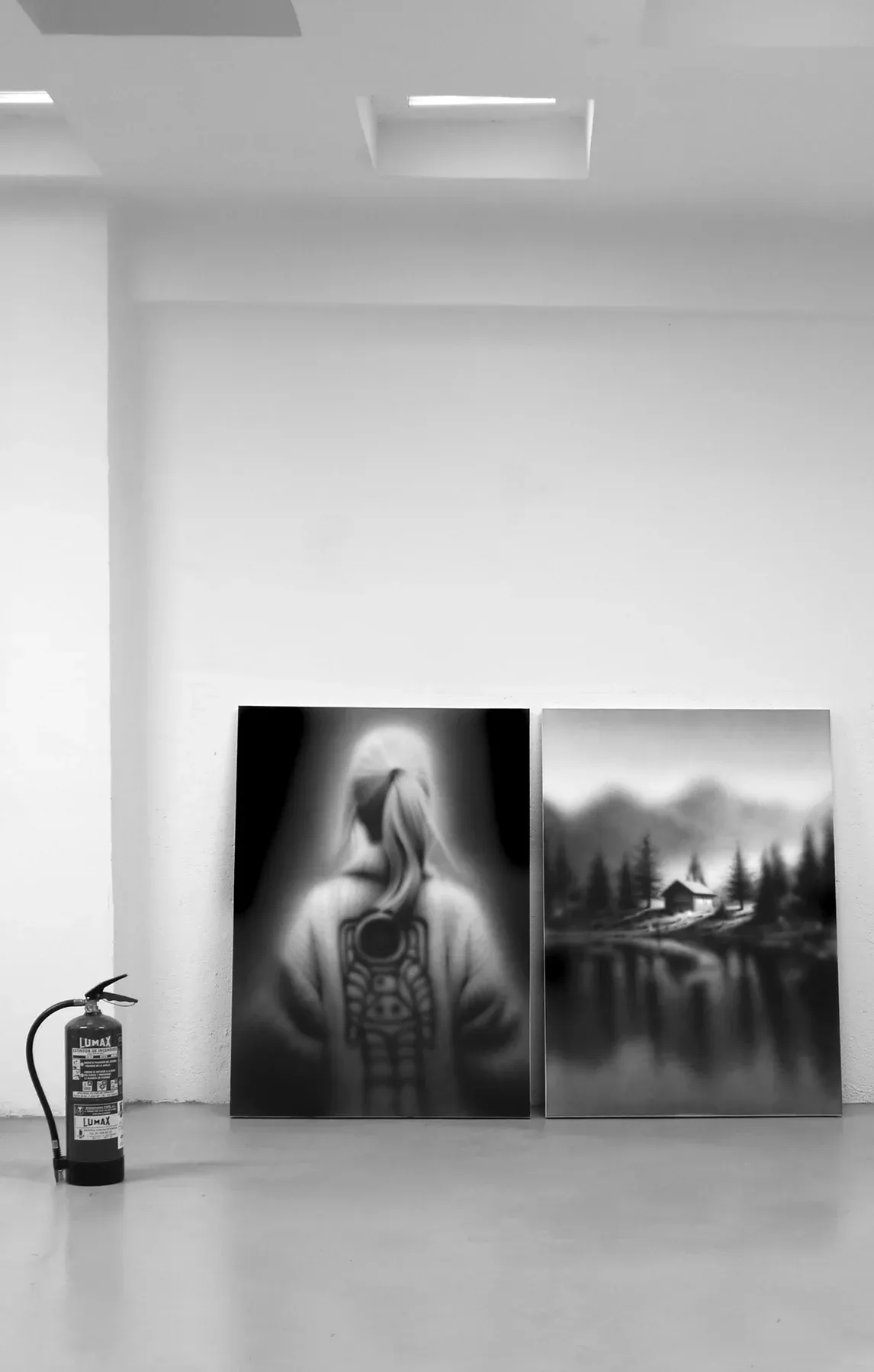 Hugo alonso ,  studio view with artworks