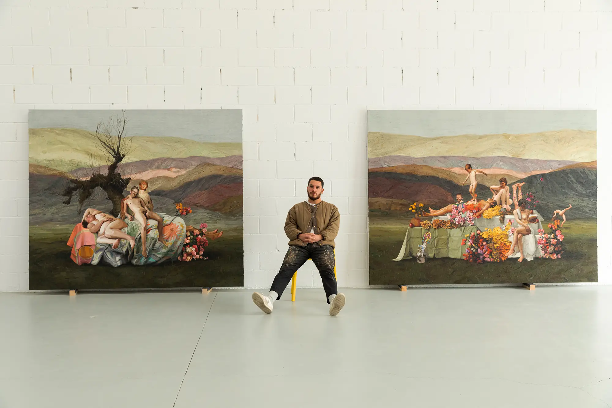 javier ruíz, between two figurative paintings, art now, piermarq, gallery, Sydney, text by Victoria rivers, 2024