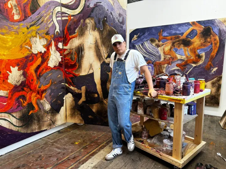 fabian ramirez, in his studio, discover fresh new faces in emerging contemporary art, munchies art club magazine